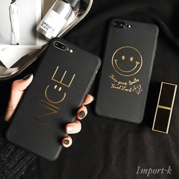 Iphone ケース 韓国 流行り ペア Iphonexs Iphone11 Iphonexr スマホ 携帯 ケース カバー キャラクター ゴールド 高級感 スマイル Nice ナイス Smiley 通販 Lineポイント最大0 5 Get Lineショッピング