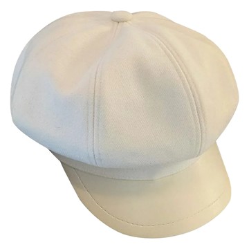 PEONIST 復古貝雷帽  白色  頭圍 54-59 cm