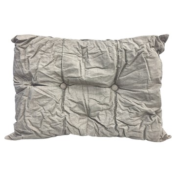 好物良品 單人床頭長形腰背靠枕 棉質  80 x 60 x 20cm  淺灰銀