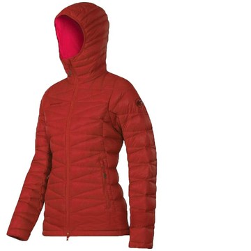 MAMMUT 女 Miva Is Hooded 可收納超輕保暖羽絨外套/1010-18500-3392 赤艷紅