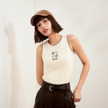 CACO-奇奇蒂蒂針織背心-女【J2DI039】