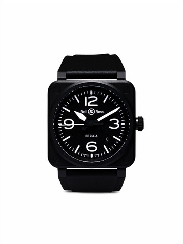 Bell & Ross - BR03 41mm - men - ceramic/Silicone/Sapphire - One Size - Black