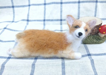 羊毛氈 寵物 復刻 仿真 狗狗 - 哥基 柯基 植毛款