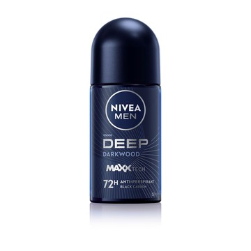 【NIVEA 妮維雅】男士止汗爽身乳液(深極炭系列)-清新魅力 50ml