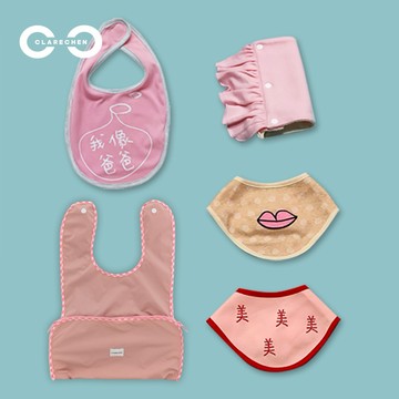 Baby Barbie 4入組【CLARECHEN】 口水巾新生兒禮彌月超值包_ baby girl 新生禮