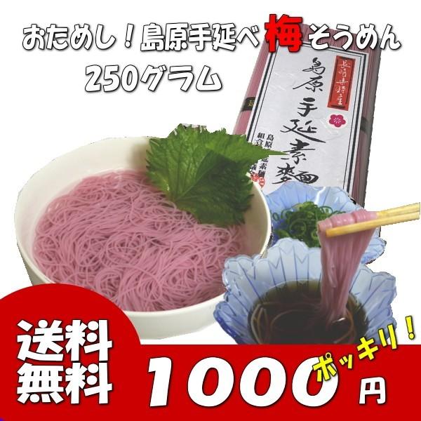 梅そうめん　お試し価格250ｇ(5束)　長崎島原手延そうめん