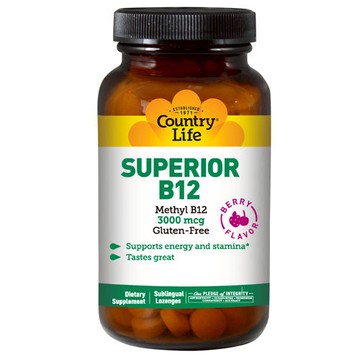 Superior B12 Berry Flavored 50 Lozs by Country Life