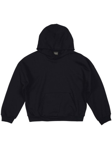 Balenciaga - drop-shoulder cotton hoodie - men - Cotton - XL - Black