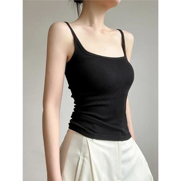 美背內搭高彈力U字大方領吊帶背心女夏季新款氣質修身顯瘦上衣潮