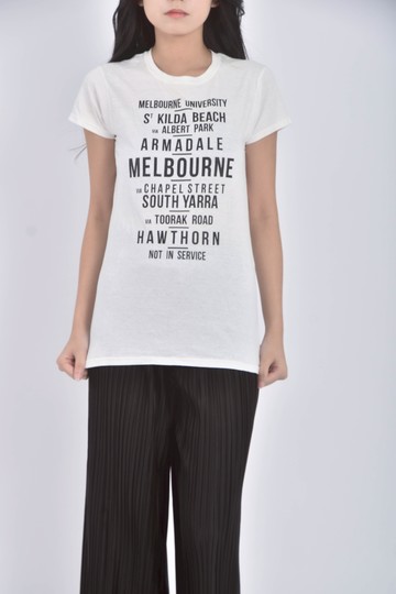 (S) adam hill字母白色短袖上衣