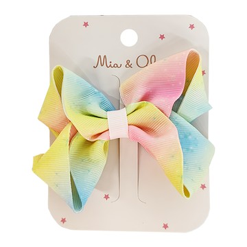 Sweet Lil' Monster 怪獸寶貝 夢幻銀河翹翹蝴蝶結髮夾-馬卡龍 10cm