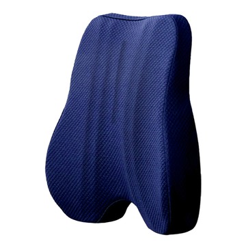 Mini嚴選 加高款記憶棉素面車用靠腰墊 CN0443-N 藏青色  1個