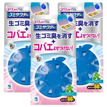 小林製藥 垃圾桶除臭貼 約60日除臭持續 香料&薄荷香味  2.7ml  3個