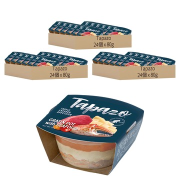 Tapazo 貓用 開胃三層杯  濃起司海鮮鍋  80g  72個