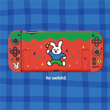 和風貓飯新款任天堂switch2代保護套紅色草莓兔原創NS2硬殼收納包