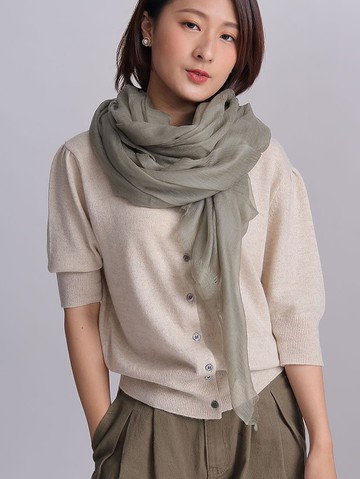 京都灰綠 Shahmina戒指羊絨圍巾_森林系生日聖誕禮物侘寂療癒風