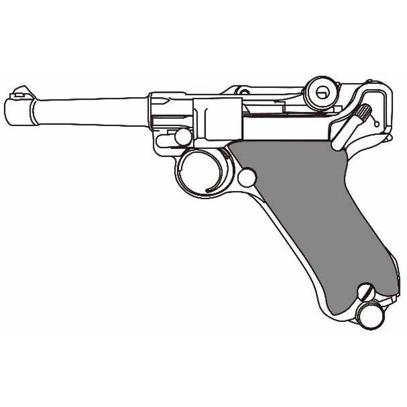 マルシン工業 LUGER P-08 4インチ パラベラム チェッカー木製グリップ