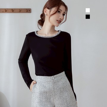 niceioi 女神璀璨亮鑽百搭空氣棉上衣