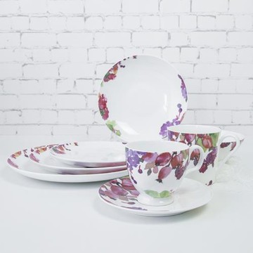 歐式家用陶瓷盤子碗餐具套裝簡約骨瓷咖啡杯碟馬克杯深湯盤西餐盤