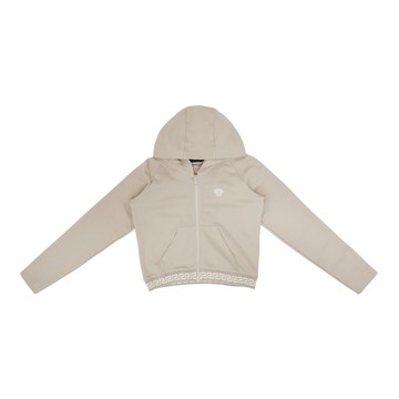 YOUNG VERSACE Kids 美杜莎米色連帽外套