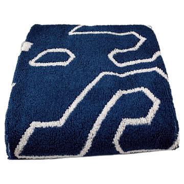 ASICS 亞瑟士運動毛巾 3033C105-400 OS 墨藍白 柔軟吸水 運動必備  1條