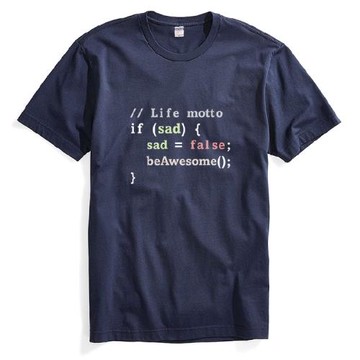 程序員代碼方程式等于假false幽默人生格言純棉簡約T恤男女短袖衫
