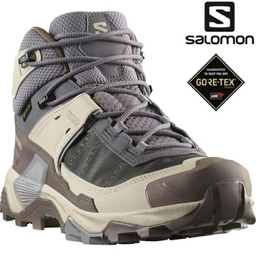 Salomon X Ultra 5 MID GTX 女款 中筒Gore-tex防水登山鞋 L47854900 劍灰/鋼鐵灰/海鷗灰