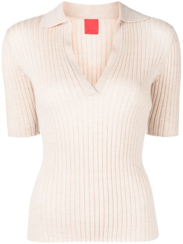 Cashmere In Love - Summer cashmere polo shirt - women - RWS Wool/Sustainable Fibre Alliance (SFA) Cashmere - S - Brown