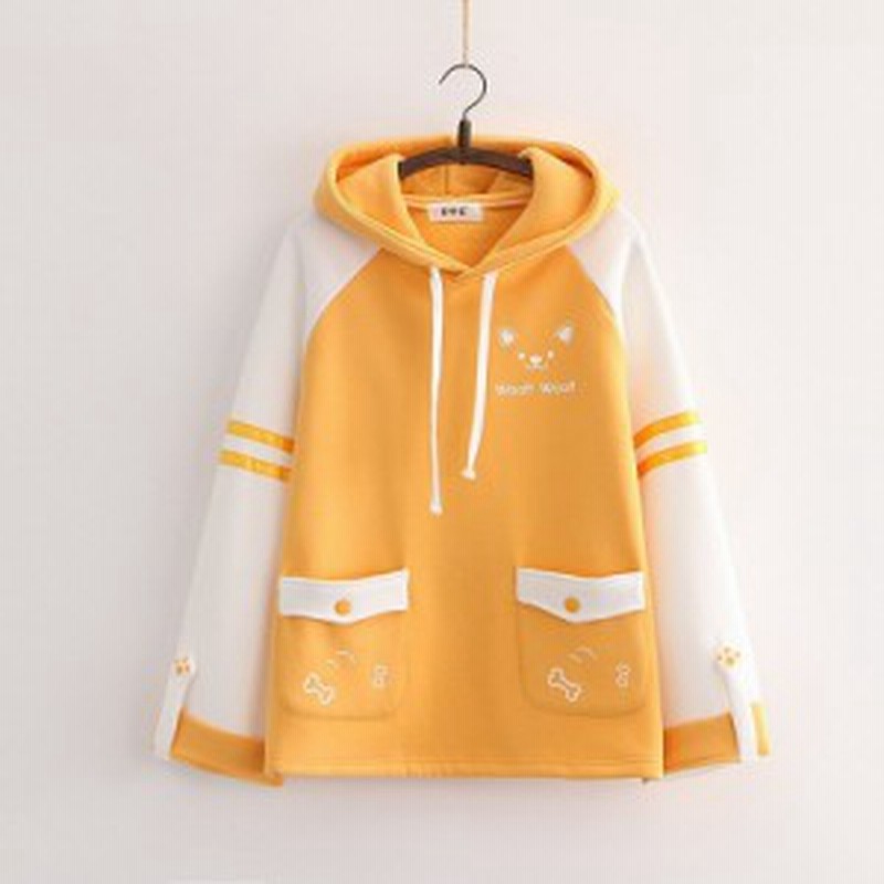 2色学院風バイカラー長袖tシャツ切り替えプルオーバー スウェット裏起毛可愛いパーカーフード付き ジャケットパーカーコート秋 冬 カジュ 通販 Lineポイント最大7 0 Get Lineショッピング