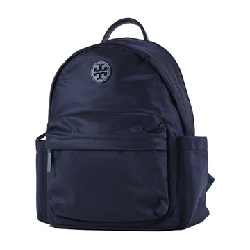 TORY BURCH 高密度尼龍雙側置物拉鍊後背包-海軍藍