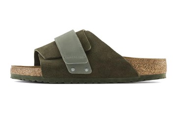 BIRKENSTOCK KYOTO SUEDE LEATHER SANDALS THYME