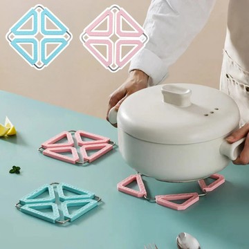 蝦皮隔日到貨【可調式矽膠隔熱墊】隔熱墊 廚房 耐高溫 可折疊 餐墊 餐桌 熱食 碗盤 鍋物 硅膠