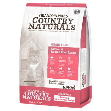 GRANDMA MAE'S 低敏無穀配方 全齡貓 乾飼料 野撈鮭魚 6lb 1包  1袋