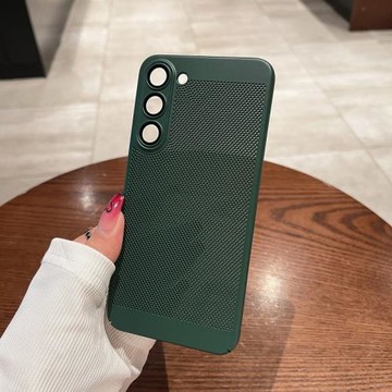 高檔倉嶺綠透氣鏤空適用Samsungs25ultra三星s24手機殼新款s23ultra全包鏡頭膜s22plus防摔note20u簡約a73女