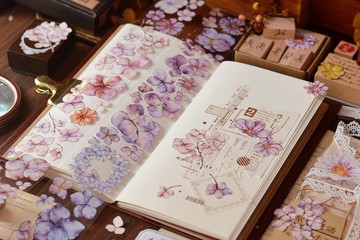 淡彩 清雅小花繡球花 PET 和紙膠帶