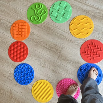 感統觸覺訓練器材 幼兒園早教兒童玩具 矽膠足底按摩墊親子配對遊戲