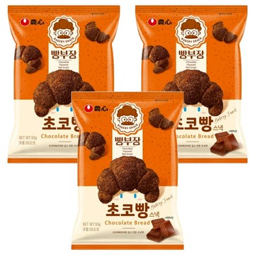 NONGSHIM 農心 麵包部長 可頌造型餅乾巧克力味  55g  3包