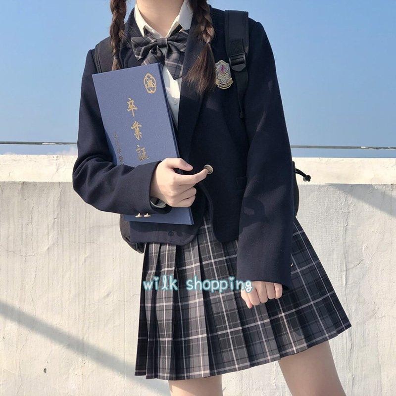 女子高生 制服 リボン ブレザー スカート チェック セット JK 学生