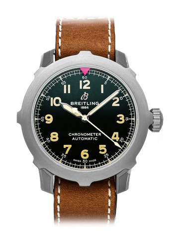 Breitling - pre-owned Aviator Super 8 46mm - men - Titanium - One Size - GREEN