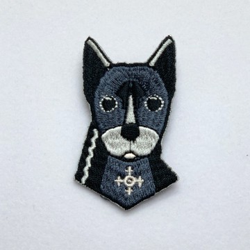 【森林動物系列】Q版黑狗繡片別針