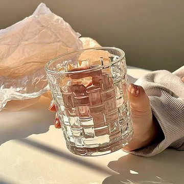 藤編格 玻璃水杯300ml