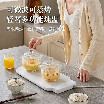本島💥高硼硅玻璃燉盅玻璃燉盅耐高溫寶寶嬰兒輔食蒸蛋燉湯蛋羹燕窩燉盅