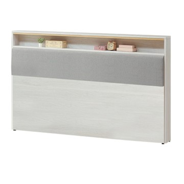 文創集 歌斯5尺雙人耐磨皮革床頭片-152x12x103cm免組