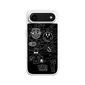 iPhone Air SolidX 白 - KID - 黑色線框迷彩