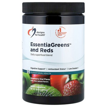 Designs For Health, EssentiaGreens™ and Reds，草莓獼猴桃味，10.9 盎司（310 克）