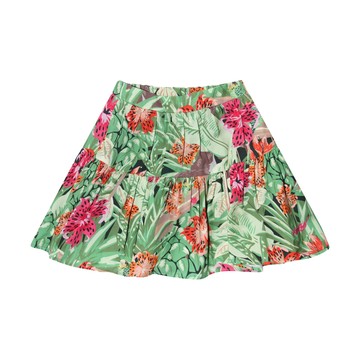 Kenzo - Green Viscose Jungle Skirt