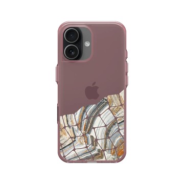 iPhone 17 Clear (相機按鈕) 晶醺玫 - 石紋與渲染 / Marble & Dreamy Gradient - 流金