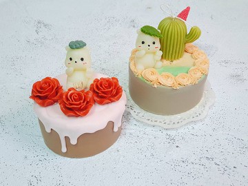 【玫好一天/元氣小仙肉】蠟燭材料包/蛋糕蠟燭/可完成四吋蛋1入