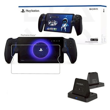 PlayStation Portal 遙控遊玩機 午夜黑 台灣公司貨+充電底座+專用玻璃保護貼