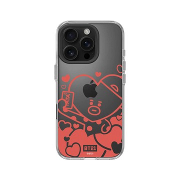 iPhone 16 Pro Clear Case（相機按鈕） 透明 - BT21 - Monochrome TATA